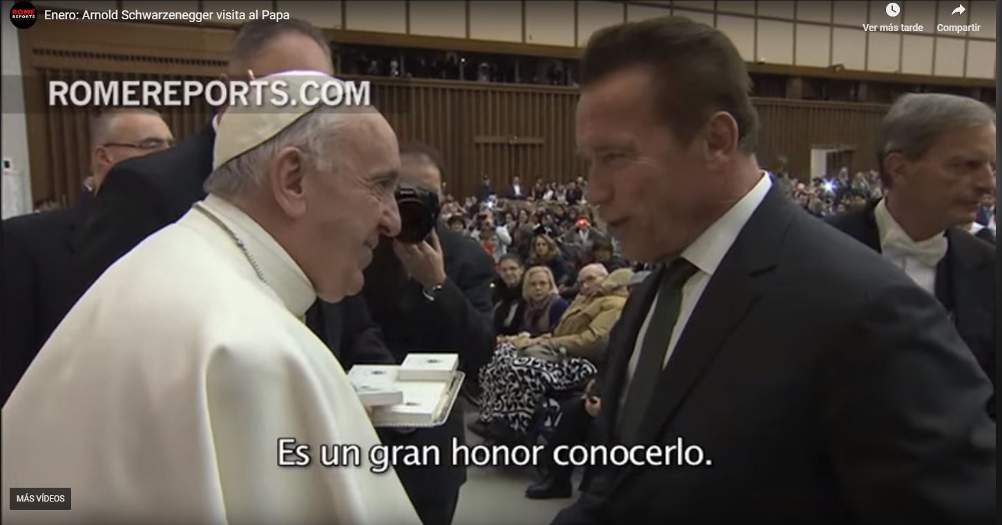 Arnold Schwarzenegger visita al Papa