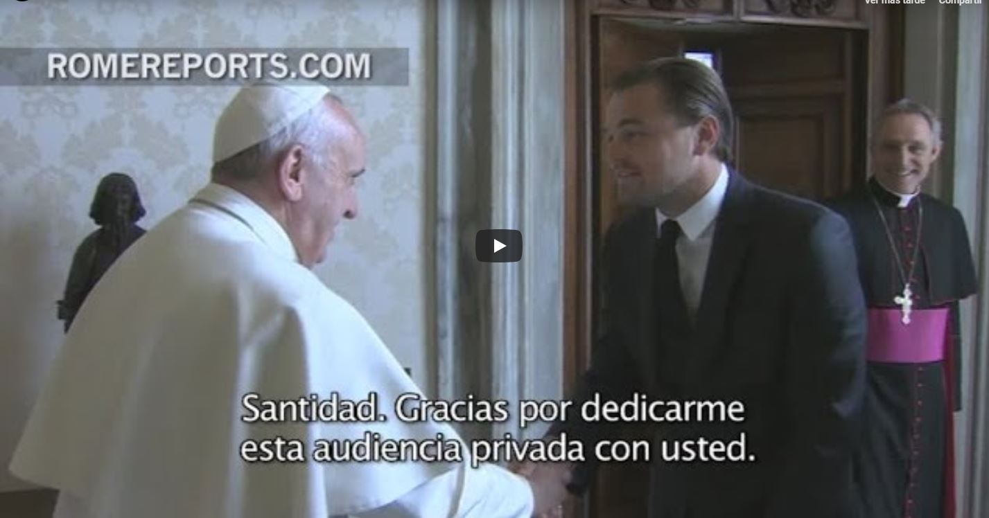 Leonardo DiCaprio se reúne con el Papa: “Gracias por esta audiencia privada”